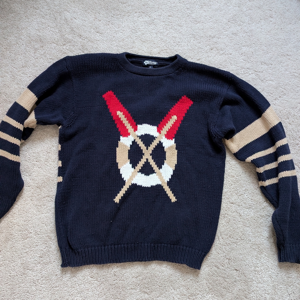 Vintage Merona Navy Blue Knit Sweater
